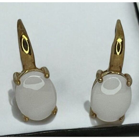 Natural Opal Earrings (3 cts) Victoria Townsend 18K Gold Vermeil Luxury Stunning - Picture 1 of 9